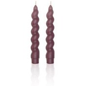 Resim Burgu Şamdan Mumu 2li Set Vizon 17 Cm The Mia