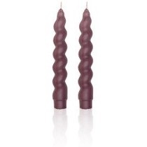 Resim Burgu Şamdan Mumu 2li Set Vizon 17 Cm 
