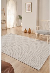 Resim Kaşmir Halı İskandinav Maja Gray Salon Mutfak Halısı Yolluk Gri 