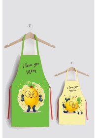 Resim Ays Home Limon Desen Anne Çocuk Mutfak Önlüğü Seti 