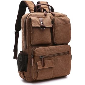 Resim Oldfriend 39.62 Cm Laptop Çantası - Kahverengi Dayanıklı Sırt Çantası - İş Okul Seyahat Kahverengi 