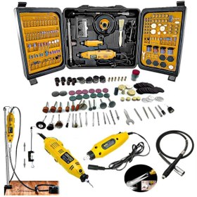 Resim İBELTECH 350 Parça Çift Makinalı Çok Fonksiyonlu Gravür Oyma Dremel Taşlama Zımpara Kesme Set 