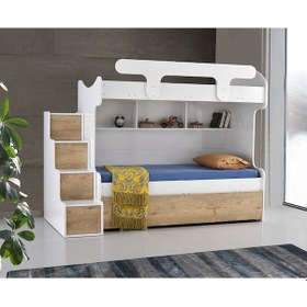 Resim Beenal Samara Ranza -3 Karyolalı Merdivenli Ranza,Yavrulu Karyola 