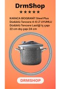 Resim shopdrm Karaca Biogranit Steel Plus Düdüklü Tencere Grey 4-6 Lt Uyumlu Kapak Conta Lastiği iç 22 dış 24cm 