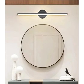 Resim Burenze Modern Kablosuz Tak Çalıştır Ledli Pilli Aplik Banyo Tablo Ayna Duvar Aydınlatma Siyah Pil Dahildir 