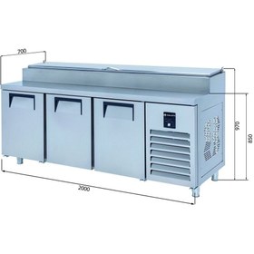 Resim Galleyz Make Up Buzdolabı - 3 Kapılı - Alçak 200x70x97 Cm 