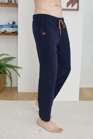 Resim KLY Unısex Lacivert Rahat Kalip Polar Pijama Eşofman Altı 