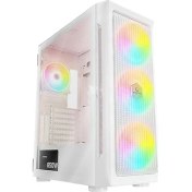 Resim Rampage Prolıx 650W 80+ Mesh Panel Temper Camlı + Argb Fanlı Gamıng Atx Kasa Beyaz 