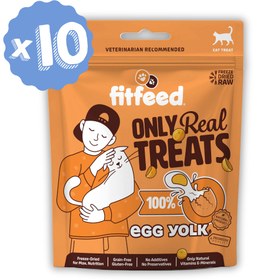 Resim 10'lu Paket - Freeze-Dried Çiğ Yumurta Sarısı Kedi Ödülü 