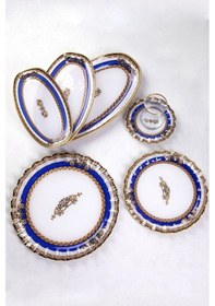 Resim Jasper 27 Parça Taç Desenli Kahvaltılık Takımı Sofranızda Kraliyet Şıklığı Beyaz 