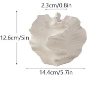 Resim Seramik Mercan Vazo Nordic Sanat Kuru Çiçek Vazo Pot Bej Mat 1 Adet 