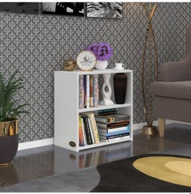 Resim Kenzlife Komodin Riki Byz 60 60 30 Komidin Kitaplık Ayakkabılık Beyaz 