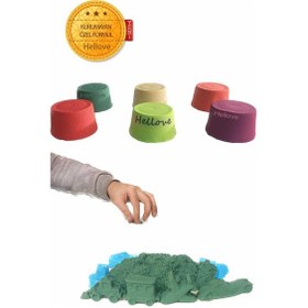 Resim Oyun Kalıbı Hediyeli Kinetik Oyun Kumu 2 Farklı Renk Kinetik Kum 