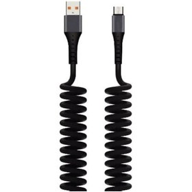 Resim KOİ TECH Micro To Usb Yaylı Şarj Kablosu 3.4a 1.5mt Örme Şarz Aksesuarı 