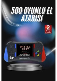 Resim 3.5 İnç 500'ü 1 Arada Klasik Oyun Konsolu Nostalji Oyunlu i 