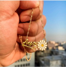 Resim vogutima jewelery&silver by timuçin mavili Kadın Gümüş Kolye - Ayşe Yazılı Papatya Isim • Işıklı Kutuda • Sevgiliye • Eşe • Anneye 