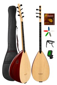 Resim YANKI KB-40M Kısa Sap Bağlama Seti Öğrenci Sazı (Kılıf Akort Kapo Tel Mızrap) 