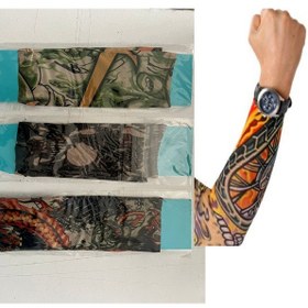 Resim Enhavalı 3 Çift 6 Adet Giyilebilir Dövme SLEEVES Tattoo Çorabı 