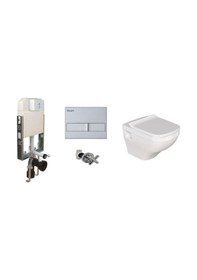 Resim Visam Gömme Rezervuar Ve Dura Asma Klozet Zeugma Kanallı Model (Y 