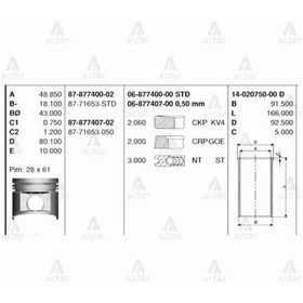 Resim GOETZE ISS 6-877407-0 Segman 0.50 Yd25 Pıck-Up Goetze 