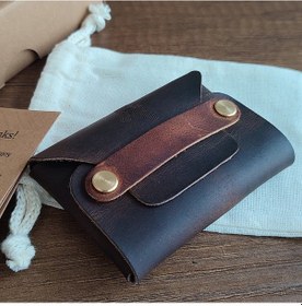 Resim Sumerian Leather Craft Minimalist Deri Kartlık 