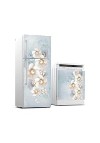Resim Buzdolabı Ve Bulaşık Makinası Beyaz Eşya Sticker Kaplama 3D Beyaz (540887567) 