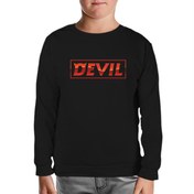 Resim Super Junior - Devil Siyah Çocuk Sweatshirt 