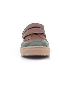 Resim Rakerplus Kahverengi Yeşil Hakiki Deri Cırtlı Çocuk Sneaker Ayakkabı Kahverengi 