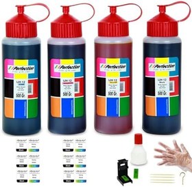 Resim Perfection Hp Uyumlu 304-301-47 Siyah Ve Renkli Kartuş Uyumlu Dolum Seti 4 x 500 ML 