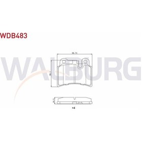Resim Walburg-wdb483 - Fren Balata Arka Volkswagen Touareg 7la,7l6,7 