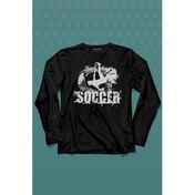 Resim Kendim Seçtim Soccer Röveşata Gol Atan Futbolcu Taktik Uzun Kollu Tişört Baskılı Çocuk T-Shirt 