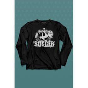 Resim Kendim Seçtim Soccer Röveşata Gol Atan Futbolcu Taktik Uzun Kollu Tişört Baskılı Çocuk T-Shirt 