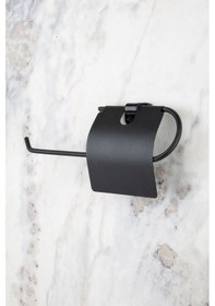 Resim Multistore Kare Yapışkanlı Siyah Kağıt Rulo Havluluk, Peçetelik, Yapışkanlı Tasarım, Banyo Askısı Siyah 