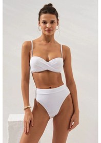 Resim Pierre Cardin Tek Parça Alt - Yüksek Bel Bikini Altı Toparlayıcı, Kusursuz Form, Iz Bırakmaz Konfor Beyaz 