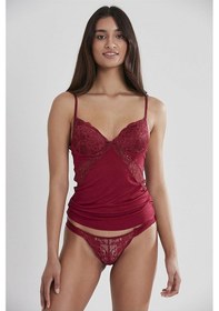 Resim Pierre Cardin 356 Kadın İp Askılı Atlet Külot Takım-bordo Bordo 