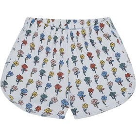 Resim Grafik Çiçek Şortlu Pijama - Mavi / 7-8 Yaş 