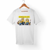 Resim Alfa Tshirt Unisex Çocuk Beyaz Minions Tişört 