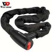 Resim WEST BIKING Ağır Hizmet Tipi Hırsızlığa Karşı Bisiklet Zincir Kilidi - Sertleştirilmiş Çelik Alaşım, Güvenli Mekanik Düğme Kontrolü, Ham Bitiş Tipi, MTB, Bisiklet, Scooter için Modal Malzeme - Bisiklet Güvenlik Aksesuarları 