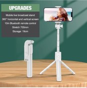Resim Bluetooth Cep Telefonu Selfie Çubuğu Tripod Kablosuz Uzaktan Çok Fonksiyonlu Whıte Diğer 