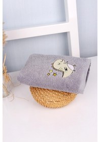 Resim Baveno %100 Pamuk 50X90 Gri Nakışlı El / Yüz Havlusu 