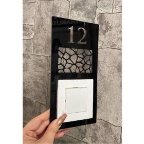 Resim Yönline Dekoratif Daire Kapı Numarası Zil Priz Çerçevesi 
