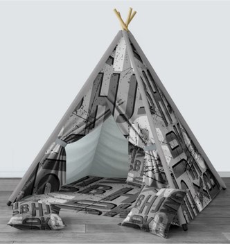 Setay Relax Genç Odası Takımı Uyumlu Dijital Baskılı Minderli Oyun Çadırı