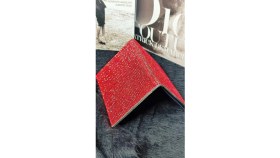 Resim Oasis Life Taşlı Ruhsat Kılıfı Kırmızı Renk Taşlı Bekaks 