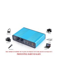 Resim Usb Harici Ses Kartı 5.1 7.1 Spdif In Out 4405P 3.5 Mm Kulaklık Mi 