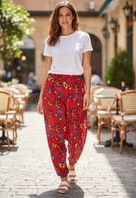 Resim MODA Çiçek Desenli Cepli Şalvar 