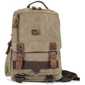 Resim Çantaların Yeni Yıldızı: Mini Sırt Su Geçirmez Kanvas Sırt Çantası Haki-1345 Haki 