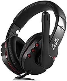 Resim Snopy SN-338 Siyah-kırmızı Mikrofonlu Kulaklık 