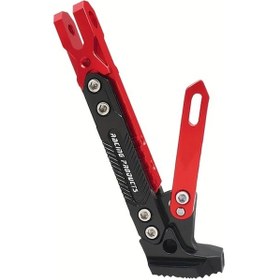 Resim Dashanshop Kırmızı Cnc Alüminyum Ayarlanabilir Kaymaz Motosiklet Destek Ayağı 