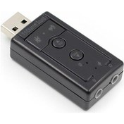 Resim USB 7.1 Kanal Kulaklık + Mikrofon Ses Kartı 