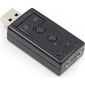 Resim USB 7.1 Kanal Kulaklık + Mikrofon Ses Kartı 